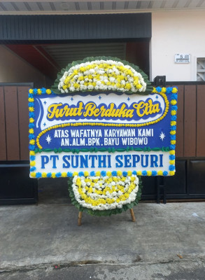 Papan Bunga Duka di Anak Petai